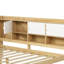 Lit de jour en L naturel blanc avec tiroir et rangement pour armoire - taille de matelas simple