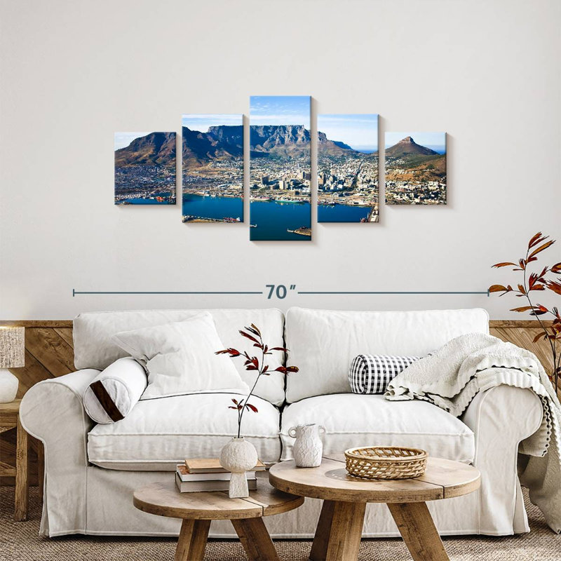 Cape Town Aerial View, 24" H x 55" W