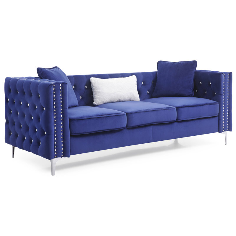 Velours bleu rembourré de mousse avec revêtement et devant G829a-s