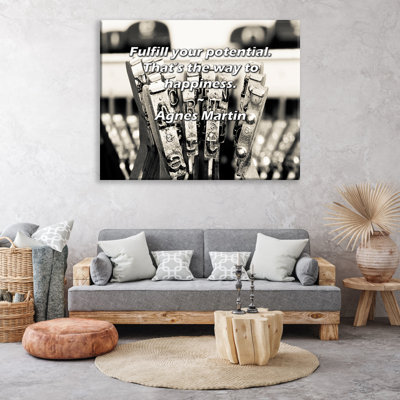 World Menagerie Gallery Wrapped Canvas By Agnes Martin: "Fulfill your potential. That’s the way to happ