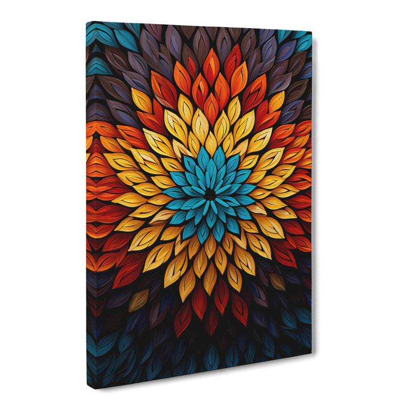 Mandala Op Art - Wrapped Canvas, 60cm H x 40cm W x 3cm D