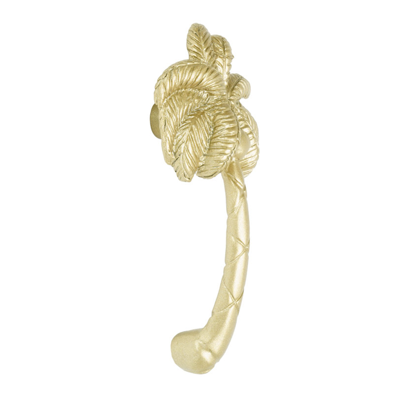 Coastal Living palm tree 3 inch center to center vertical pull in finish Soft Gold, 3", Soft Gold