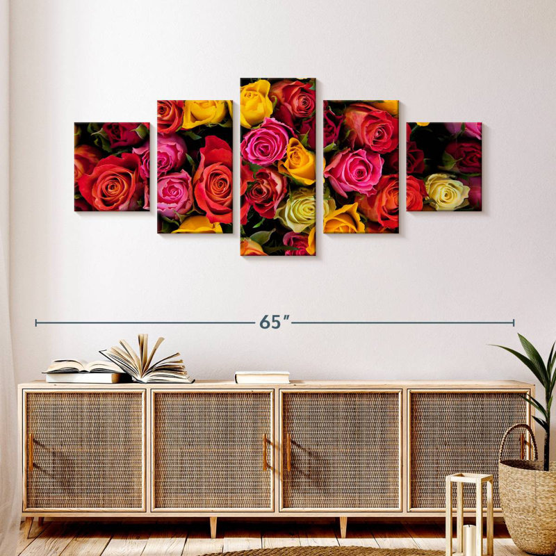 Nuances de roses, H 24 po x l 55 po