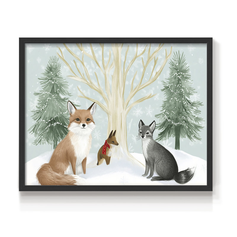 Chirstmas Art-CCII -Framed Print - Restickable, H 11 po x l 14 po, Noir, noir, noir, noir