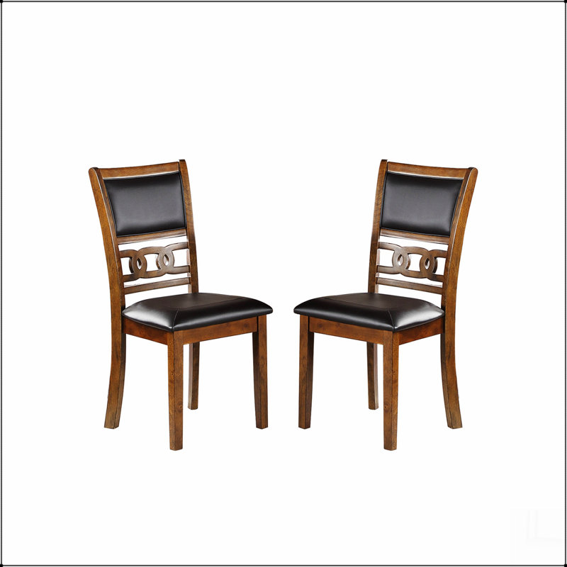 Ensemble de 2 chaises de salle à manger rembourrées au fini noyer