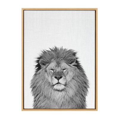 «Lion» par Simon Te of Tai, reproduction d'art sur toile encadrée