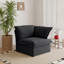 Chaise rembourrée en velours de lin Fairford-705274568