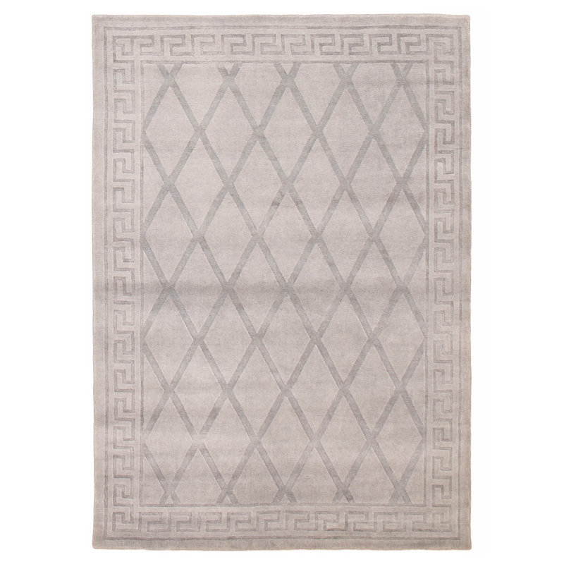 Tapis gris unique en son genre 5 pi 7 po x 7 pi 7 po Kashkuli Gabbeh