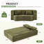 Canapé-lit pliant de 71 pouces, canapé-lit futon moelleux, canapé-lit convertible en mousse haute densité, canapé-lit pliant pour salon, chambre d'amis, chambre à coucher, vert