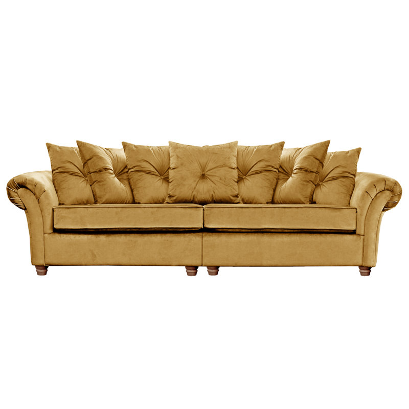 Lila Velvet Sofa, Mustard