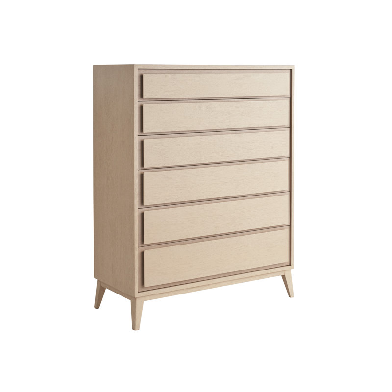 Sunset Key 6 Drawer 44.25" W Solid Wood Chest