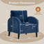 Fauteuil d'appoint moderne en velours côtelé avec poche latérale et fauteuil incurvé confortable-1483675103