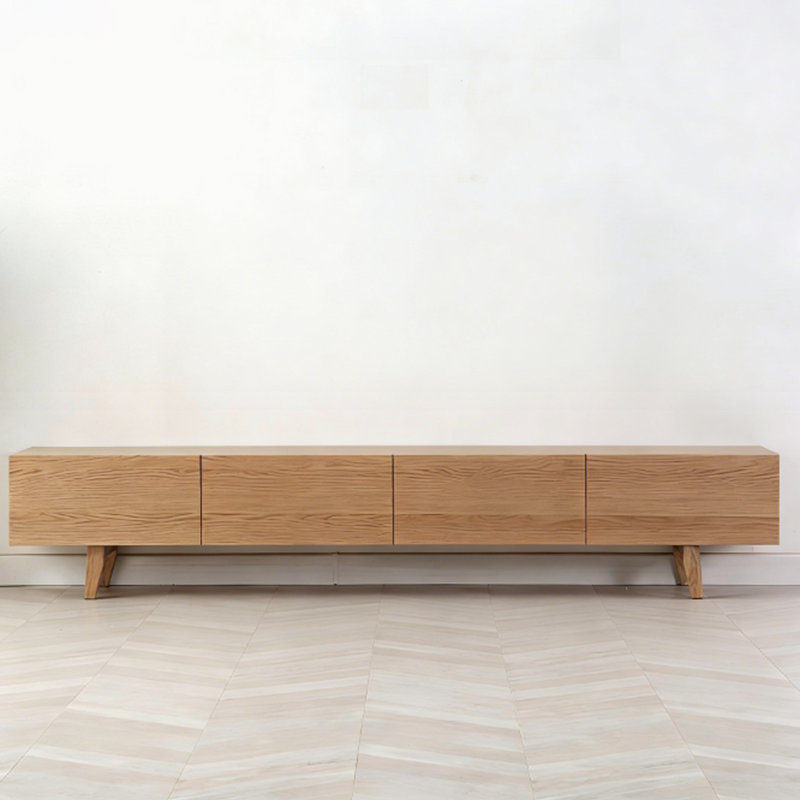 Meuble télé Modern Burlywood, H 15,75 po x L 82,68 po x l 15,75 po, Burlywood