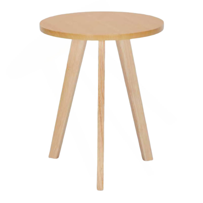 Structure en bois massif avec plateau en panneau de fibres à densité moyenne, table d'appoint moderne