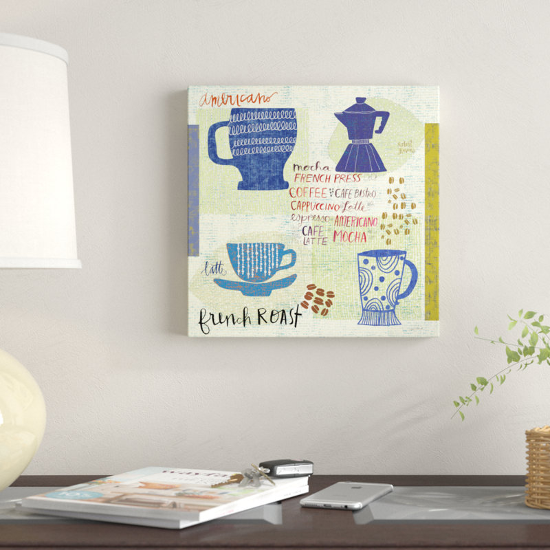 Modern Cafe IV by Cheryl Warrick - No Frame Print on Canvas, 30cm H x 30cm W x 3.8cm D