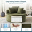 2 pièces - Fauteuil d'appoint rond de 43 po, fauteuil rembourré en velours côtelé à dossier profond sans siège-131268267