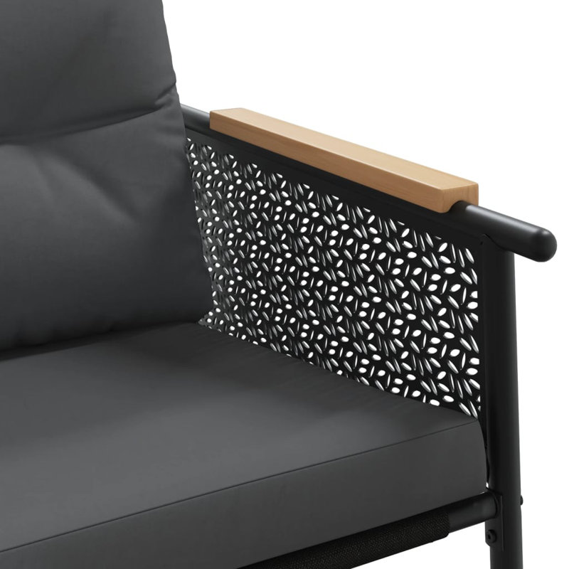 Banc de terrasse avec coussins 45,7 po Latitude Black