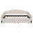 Full Size Upholstered Tufted Daybed With Two Drawers, Beige