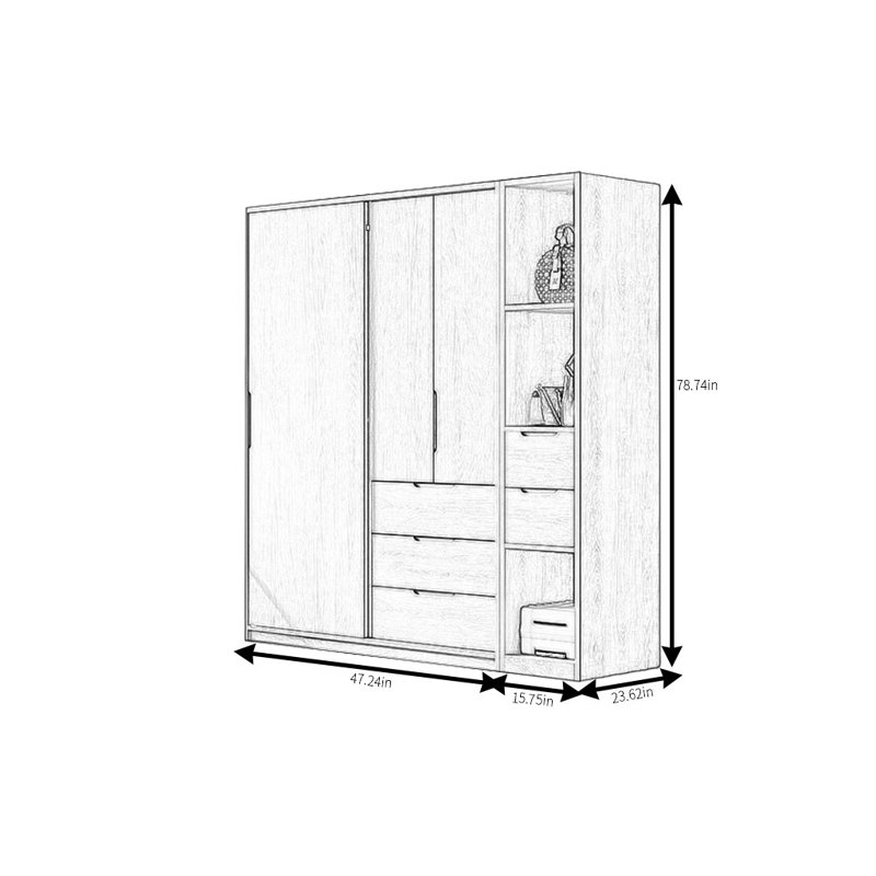 Mattos, H 78,74 po x l 62,99 po x P 23,62 po