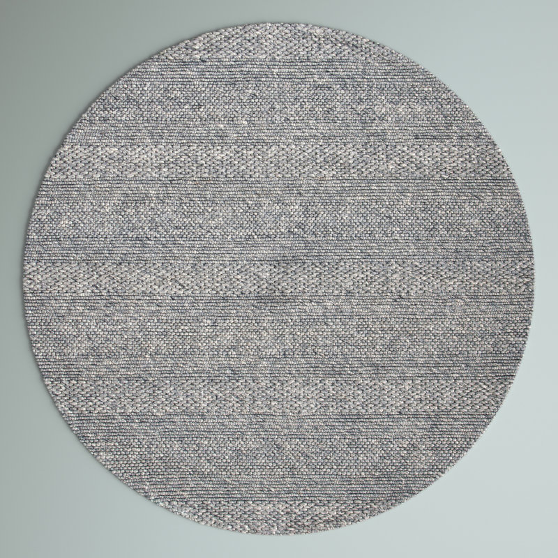 Adelle Dark Gray Area Rug, Round 7'
