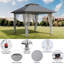 Auvent de jardin portatif 11 pi x 11 pi avec rideaux, toit ventilé à 2 niveaux et moustiquaire GarveeHome