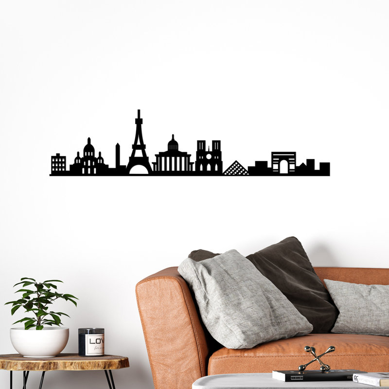 Stylish Decorative Metal Wall Accessory, Black Finish, 47.2 x 11.4 inches | 100% Metal, Thickness: 0.06 inches | Perfect for Home Decor, Modern Aesthetic, Durable and Eye-Catching Design