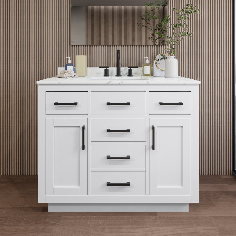 Beckett TK 42'' W Vanity, 8" Center, Matte Black