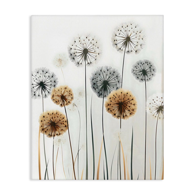 Rustic Dandelions croissance toile, design par Creative Studio, H 20 po x l 16 po