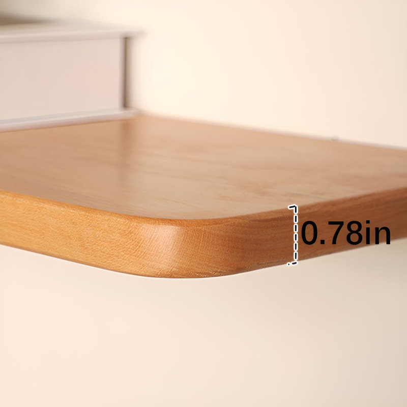 Tablette murale flottante en bois massif, H 0,78 po x l 31,49 po x P 7,87 po