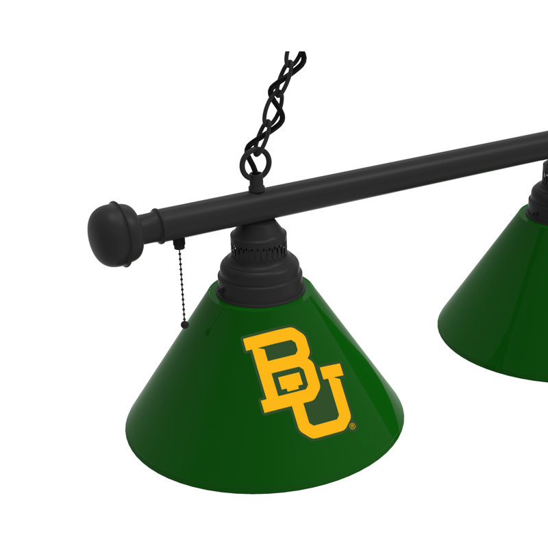 3 - Light Pool Table Lights Pendant, Black, Baylor Bears