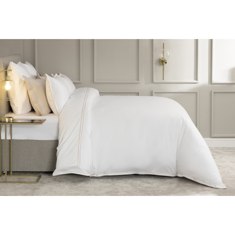 Solid Colour Duvet Cover Set with Pillowcases, Double - 2 Standard Pillowcases