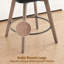 Tabouret de comptoir pivotant 26 po avec structure en bois massif Klayden-725331499