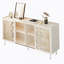 Armoire en bois massif de style Mid-Century avec porte coulissante Sicotas