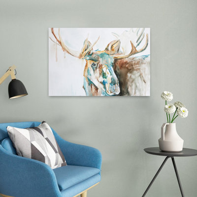 Water Moose Abstract Contemporary Forest Art