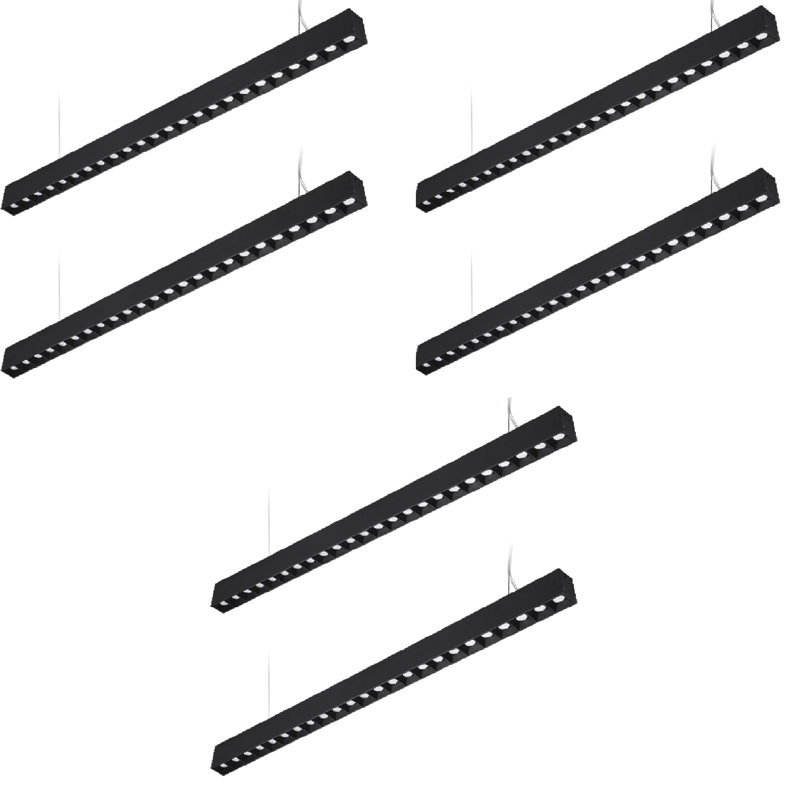 Luminaire suspendu architectural de qualité commerciale 4FT, lumière linéaire anti-reflets, blanc froid 4000K
