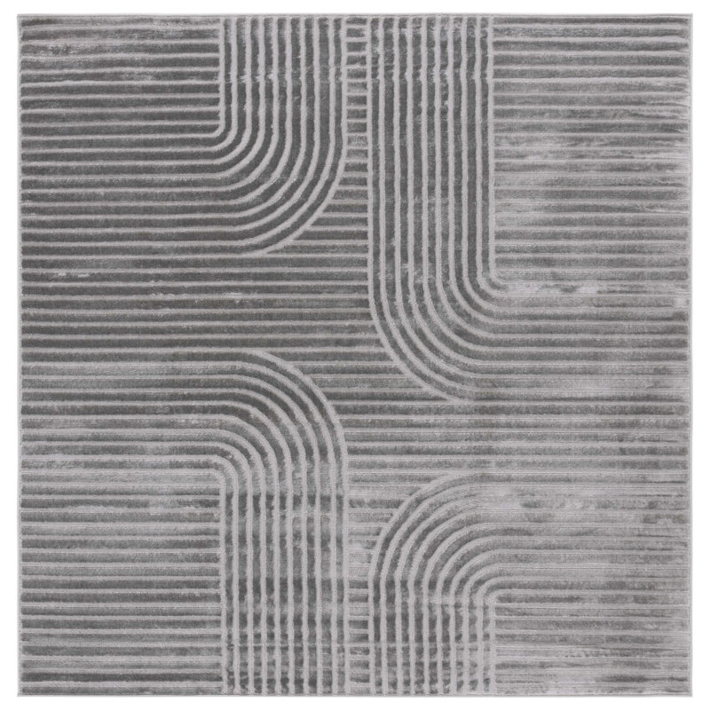 Saylor 100 Performance Abstract Rug, Square 6'3"