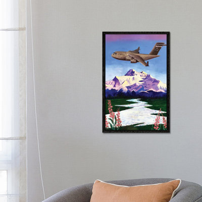 C-17 Plane Over Denali by Scott Clendaniel - Gallery-Wrapped Canvas Giclée on Canvas