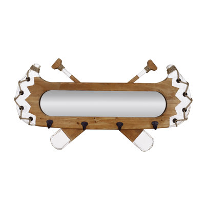 Wood Flat Wall Mirror