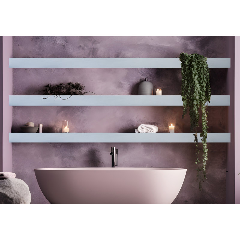 Ensemble de 3 tablettes flottantes Rayne, Gris, H 5 po x l 47 po x P 7 po