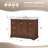 Avery 48 Inch Single Bathroom Vanity in Dark Walnut, White Cultured Marble Countertop, Undermount Square Sink (1-Hole), Brushed Gold Trim-51712058-51978239-134320030