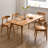 Burlywood Rectangular Solid Wood Dining Table-805644775