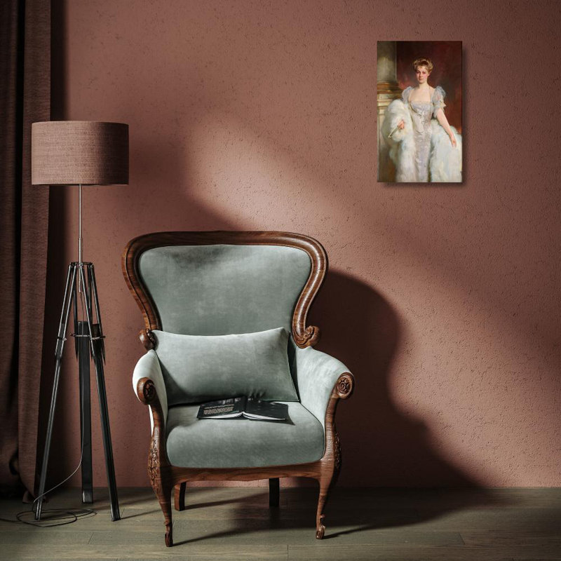 "Portrait de madame J.P. Morgan, Jr." par John Singer Sargent - Art mural sur toile tendue avec châssis, H 18 po x l 14 po