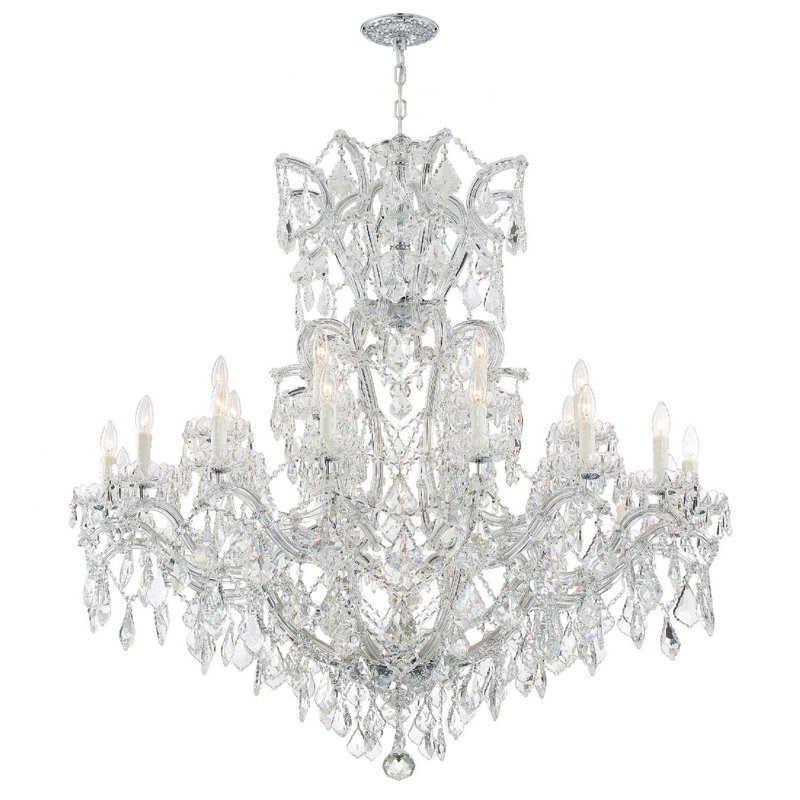 Lustre empire 25 lumières Wehr, Chrome, Swarovski Spectra