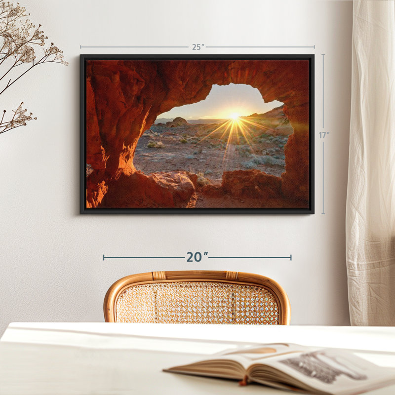 Nature «Red Rock Canyon Sunrise Wall Art», H 17 po x l 25 po