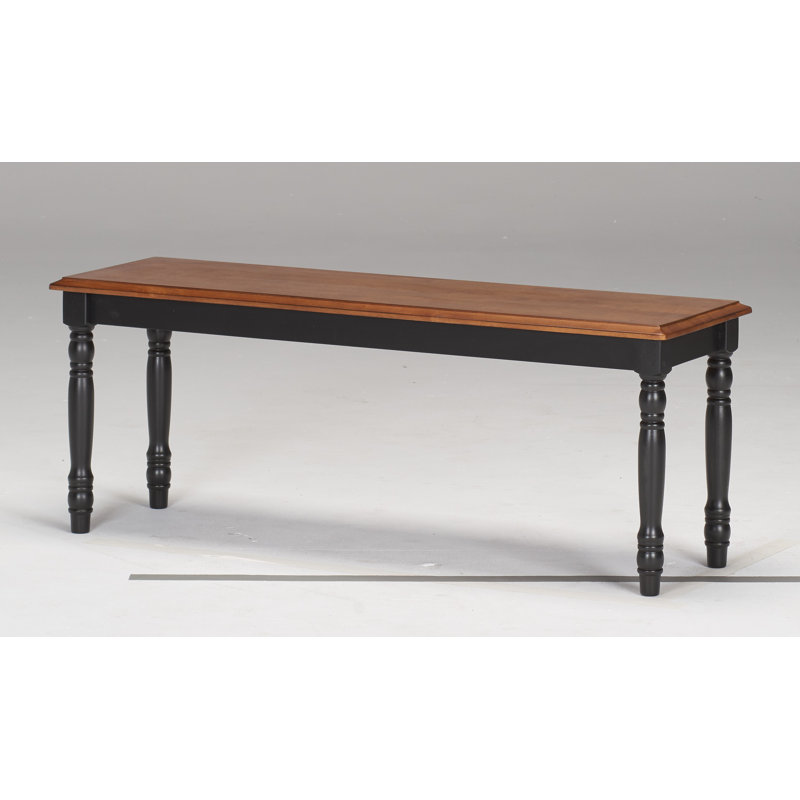 Courtdale Solid Wood Bench, Almond/Wheat, 18" H x 48" W x 14" D