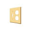 Deltana SWP4762CR003 Switch Plate, Single Switch/Double Outlet in PVD Polished Brass