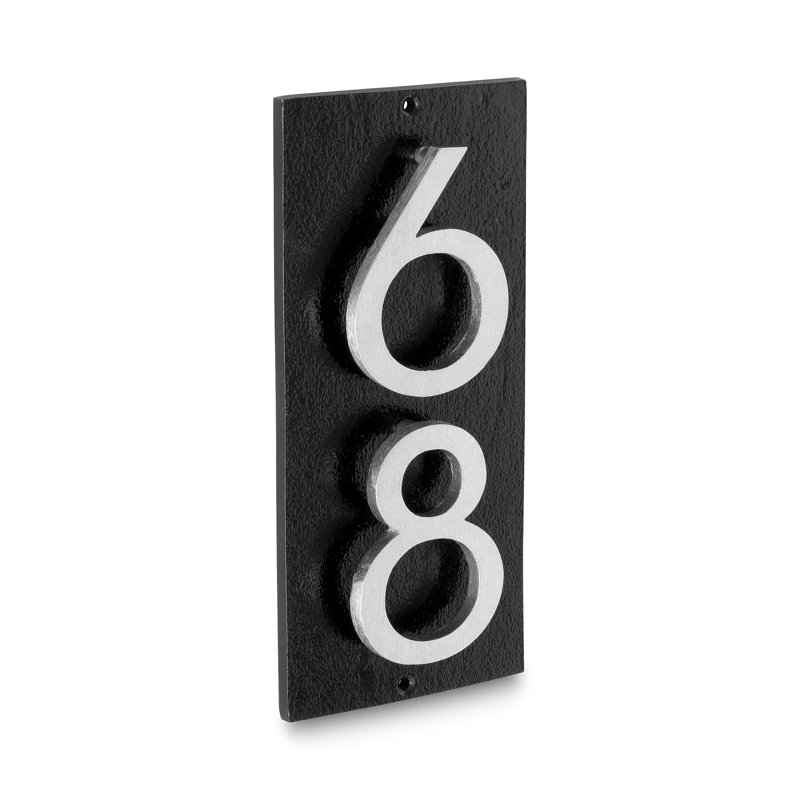 Plaque murale rectangulaire verticale flottante 6 po, Blanc, Oui