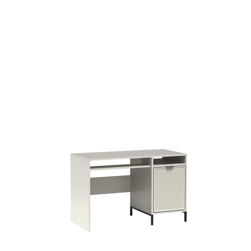 Linkastyles Metal Base Computer Desk, Cashmere