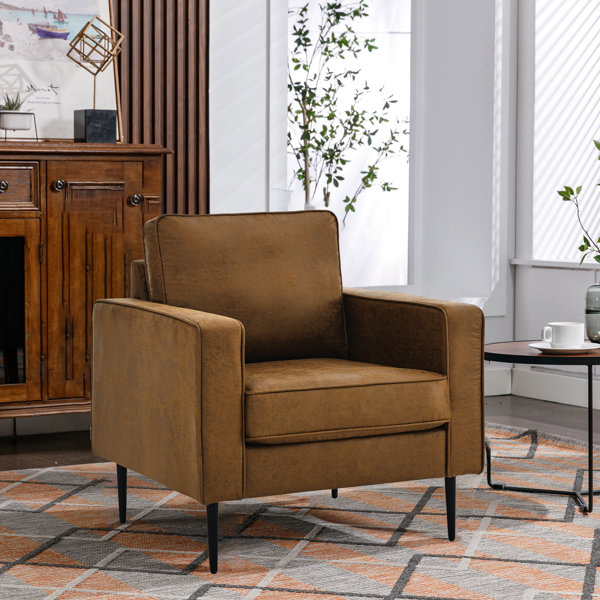 Ebern Designs Reisterstown Faux Leather Armchair | Wayfair