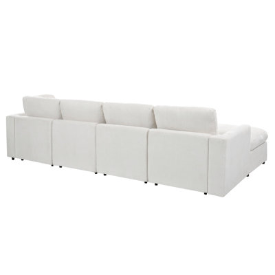 U-Style 130.3" 6-Seater Modular Sectional Sofa